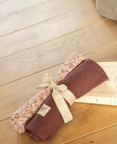 Lange x2 Prune – Bio-Babytücher aus Musselin