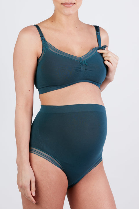 Still- & Schwangerschafts-BH „Milk“ – Grün – Cache Cœur – Nahtlos, atmungsaktiv & mega bequem