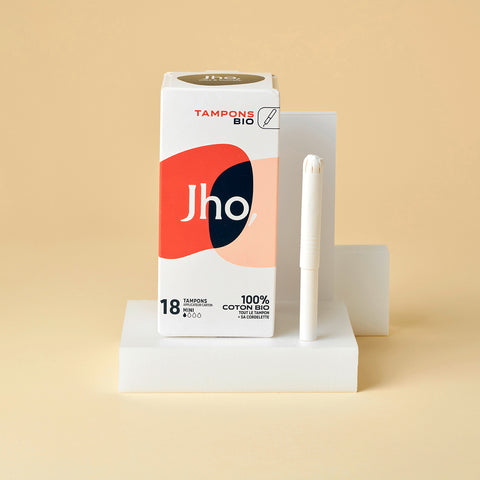 Tampons mit Kartonapplikator Mini x18 – Jho – Sanft, bio & ideal für leichte Tage