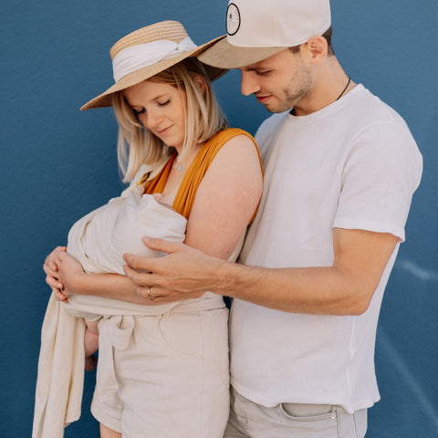 Écharpe de portage physiologique Ring Sling Crème Coton