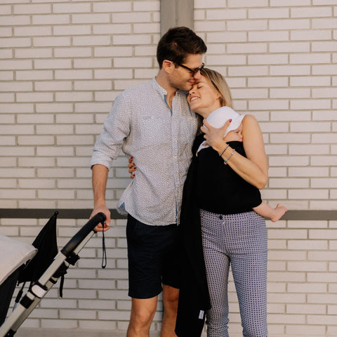 Ring Sling Tragetuch – Ergonomisch & aus Baumwolle – Farbe Schwarz