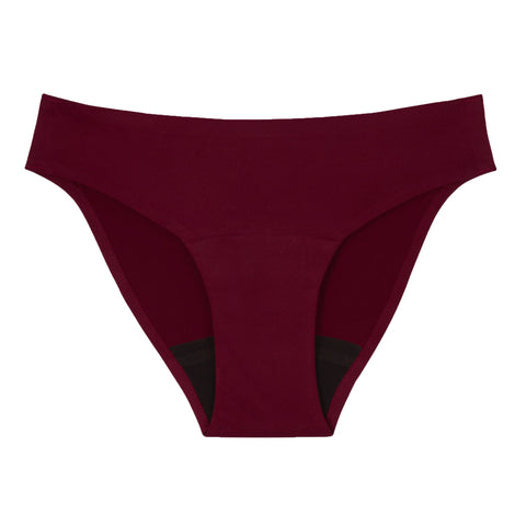 Culotte menstruelle Séléné flux moyen – Carmin/Bleu Nuit