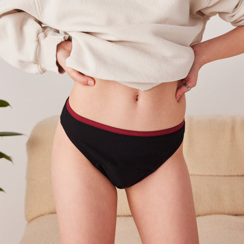 Culotte mestruale in cotone Lyra Ado flusso abbondante nera