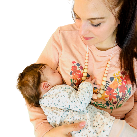 Collana bianca per allattamento e trasporto
