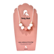 Collier d'Allaitement et de Portage Blanc Rose