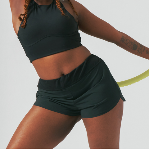 Short menstruel Sport Flux Moyen Noir