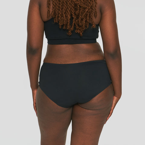 Menstruations-Shorty Amphitrite – Mittlere Blutig – Schwarz