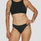 String mestruale Aphrodite per flusso leggero Nero