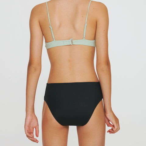 Menstruations-Bikinihose Océanides Teen – Mittlerer Fluss – Schwarz