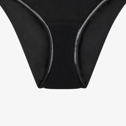 Menstruations-Bikinihose Océanides Teen – Mittlerer Fluss – Schwarz