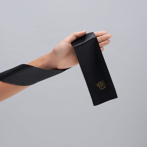Coffret bandeau en satin noir